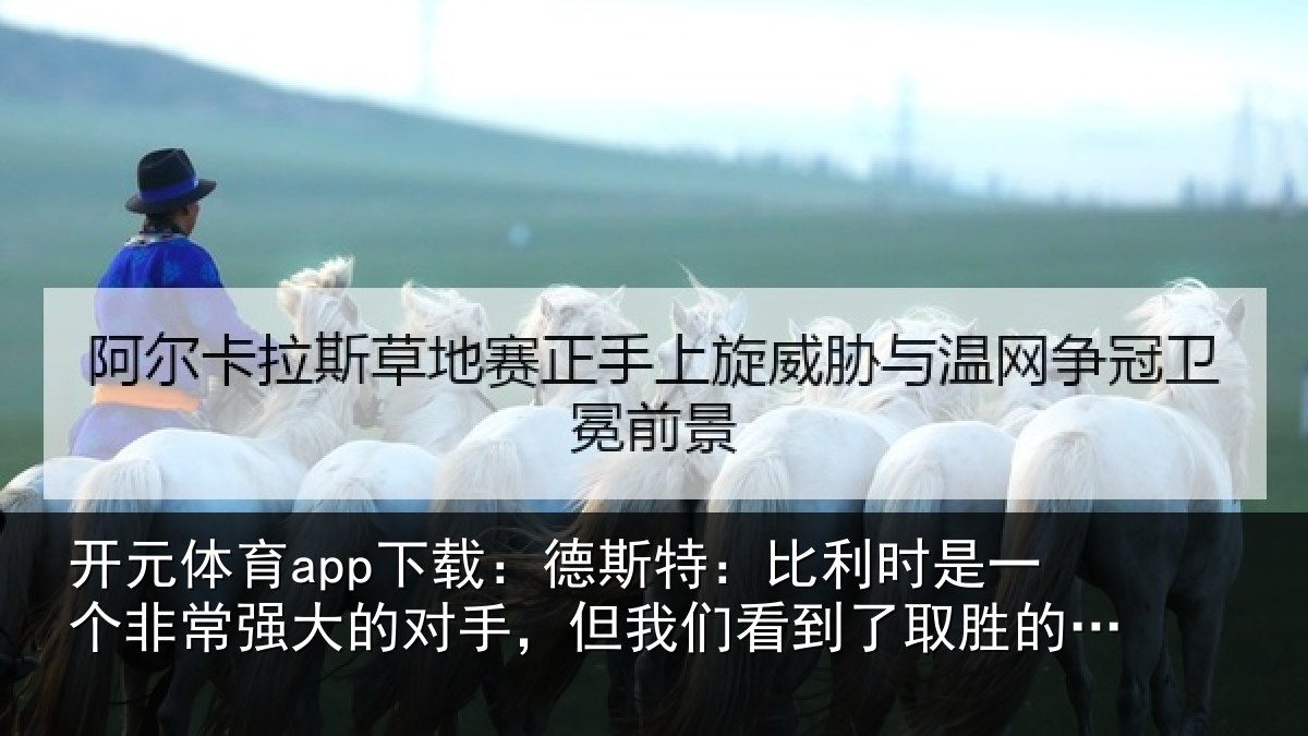 开元体育app下载:德斯特:比利时是一个非常强大的对手,但我们看到了取胜的机会